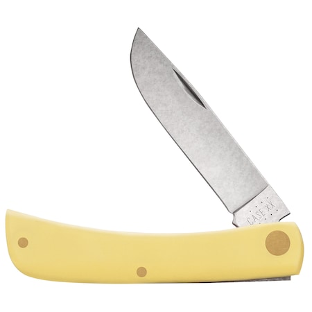 Case Cutlery Knife, Yellow Synthetic CS Sod Buster Jr 00032